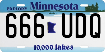 MN license plate 666UDQ