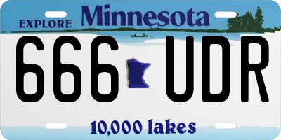 MN license plate 666UDR