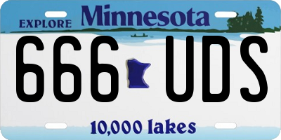 MN license plate 666UDS