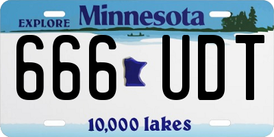 MN license plate 666UDT