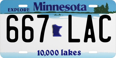 MN license plate 667LAC