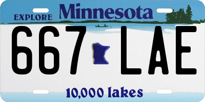 MN license plate 667LAE