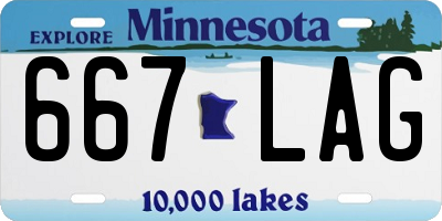 MN license plate 667LAG