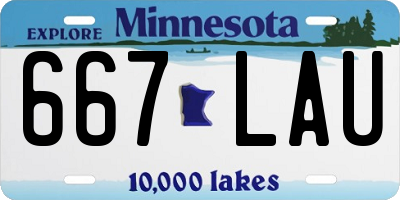 MN license plate 667LAU