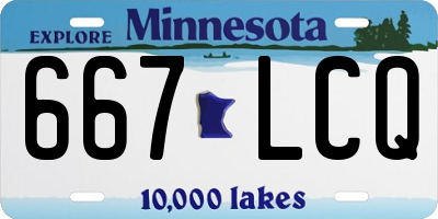 MN license plate 667LCQ