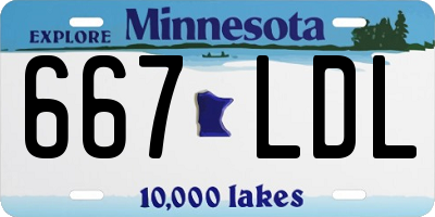 MN license plate 667LDL