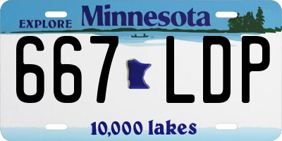 MN license plate 667LDP