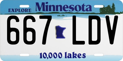MN license plate 667LDV
