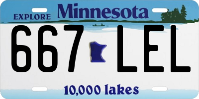 MN license plate 667LEL
