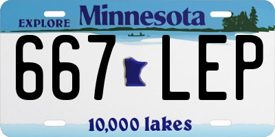 MN license plate 667LEP