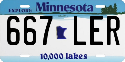MN license plate 667LER