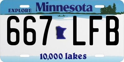 MN license plate 667LFB