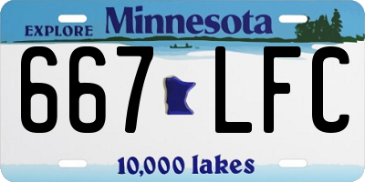 MN license plate 667LFC