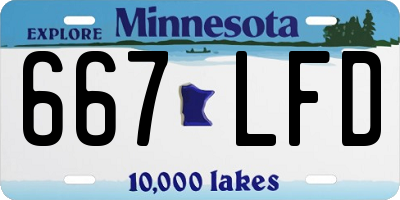 MN license plate 667LFD