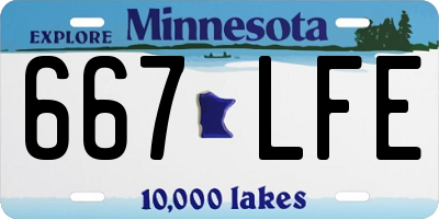 MN license plate 667LFE