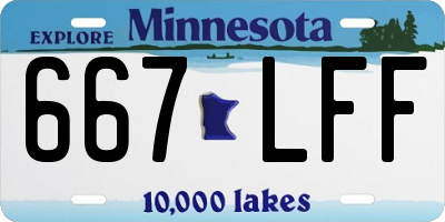 MN license plate 667LFF