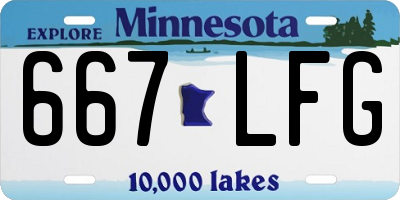 MN license plate 667LFG
