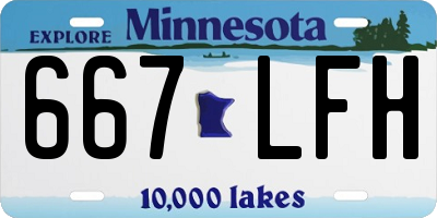 MN license plate 667LFH