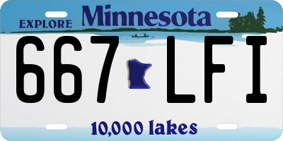 MN license plate 667LFI