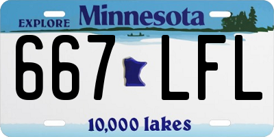 MN license plate 667LFL