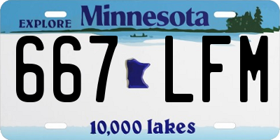 MN license plate 667LFM