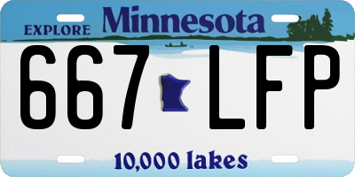 MN license plate 667LFP