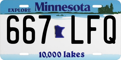 MN license plate 667LFQ