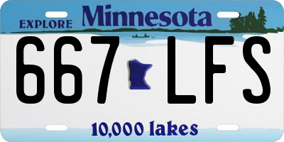 MN license plate 667LFS