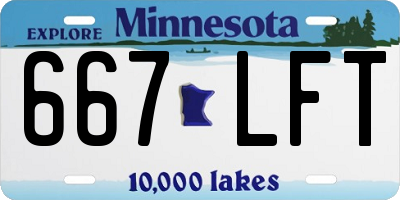 MN license plate 667LFT