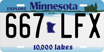 MN license plate 667LFX