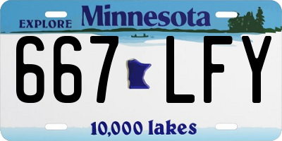MN license plate 667LFY