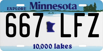 MN license plate 667LFZ