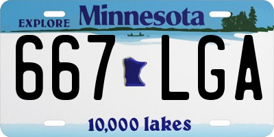 MN license plate 667LGA