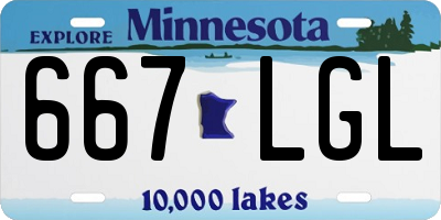 MN license plate 667LGL