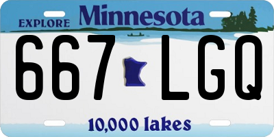 MN license plate 667LGQ