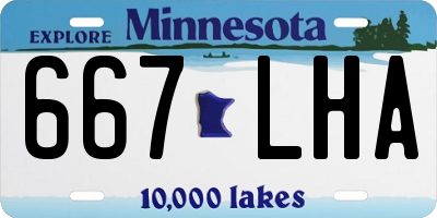 MN license plate 667LHA