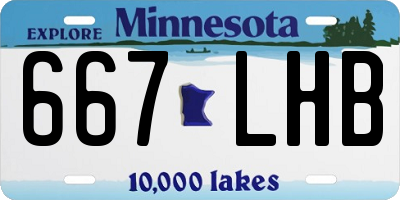MN license plate 667LHB