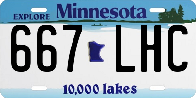 MN license plate 667LHC