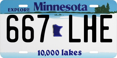 MN license plate 667LHE