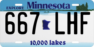 MN license plate 667LHF