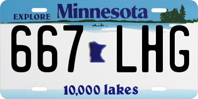 MN license plate 667LHG