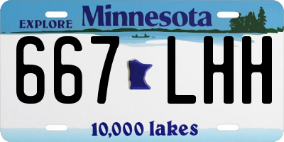MN license plate 667LHH