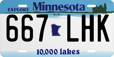 MN license plate 667LHK