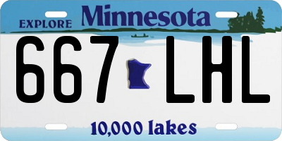 MN license plate 667LHL