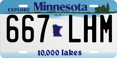 MN license plate 667LHM