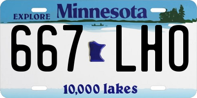 MN license plate 667LHO