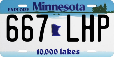 MN license plate 667LHP