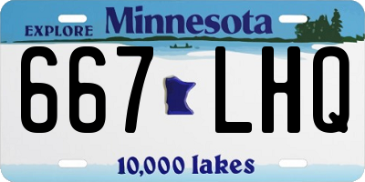 MN license plate 667LHQ