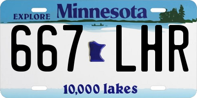 MN license plate 667LHR