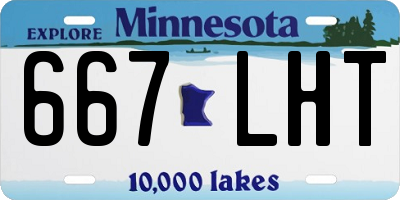 MN license plate 667LHT